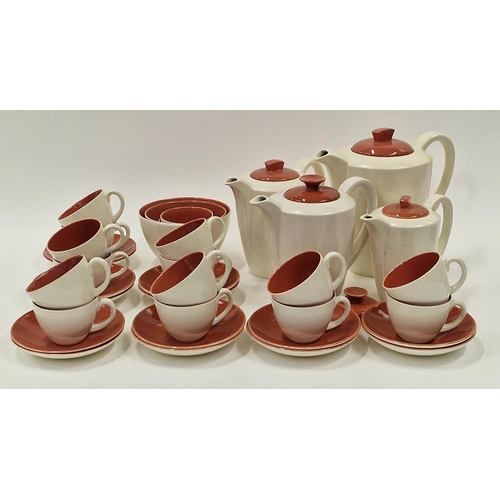 50 - Poole Pottery Twintone collection in the rarer 