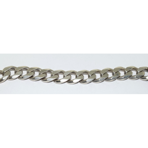 388 - 925 silver heavy link  bracelet 20cm long 65g