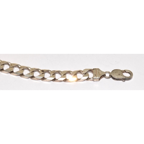 486 - 925 silver flat link bracelet 21.5cm long