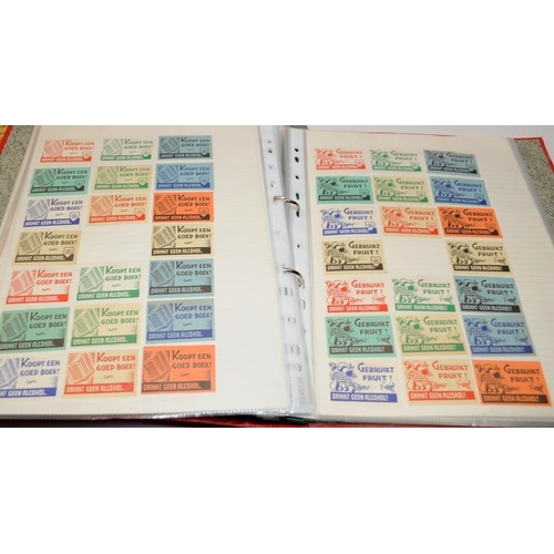 187 - Interesting collection of match books / matchboxes contained within 6 albums. Examples from around t... 