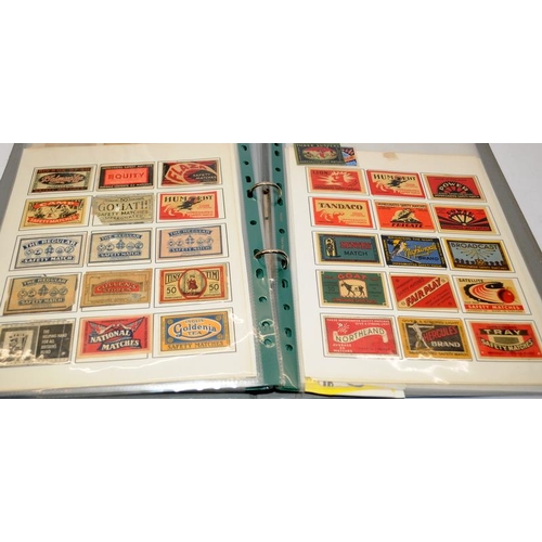 187 - Interesting collection of match books / matchboxes contained within 6 albums. Examples from around t... 