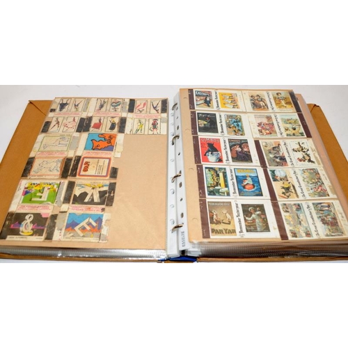 193 - 5 albums containing a large collection of British match books / matchboxes. Includes many vintage an... 