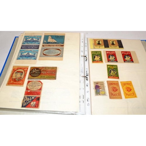 193 - 5 albums containing a large collection of British match books / matchboxes. Includes many vintage an... 