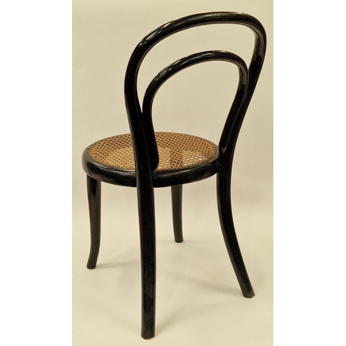 313 - Antique French bentwood child's chair with casne seat in the Thonet style.