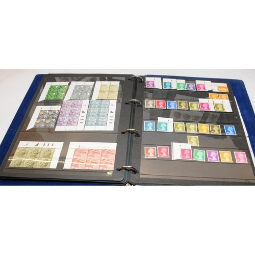 195 - 3 x folders of Royal Mail mint definitives including many 1st Class and high value sheets