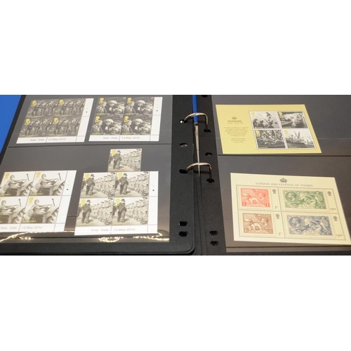 197 - 4 x folders of Royal Mail mint definitives including many 1st Class and high value sheets