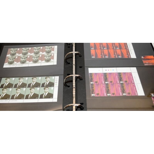 197 - 4 x folders of Royal Mail mint definitives including many 1st Class and high value sheets