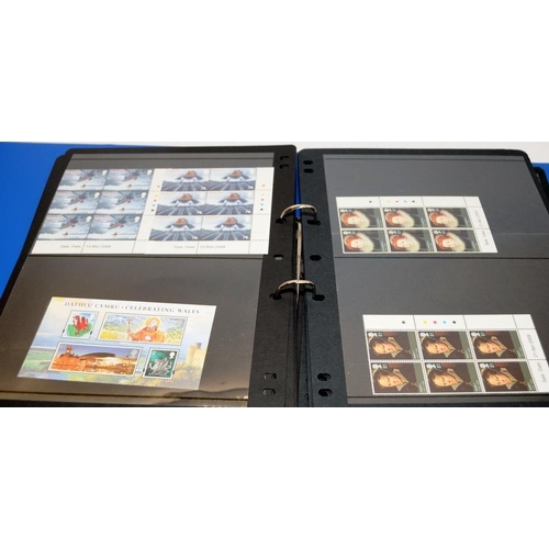 197 - 4 x folders of Royal Mail mint definitives including many 1st Class and high value sheets