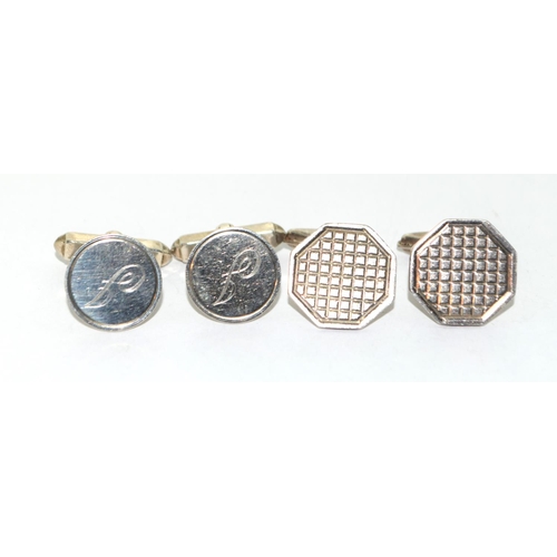 462 - 4 x 925 silver cuff link sets