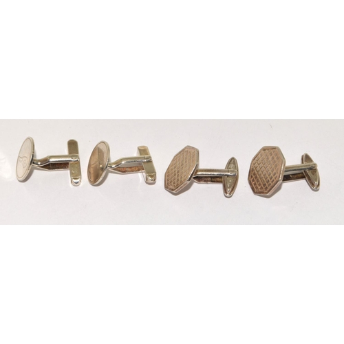 462 - 4 x 925 silver cuff link sets