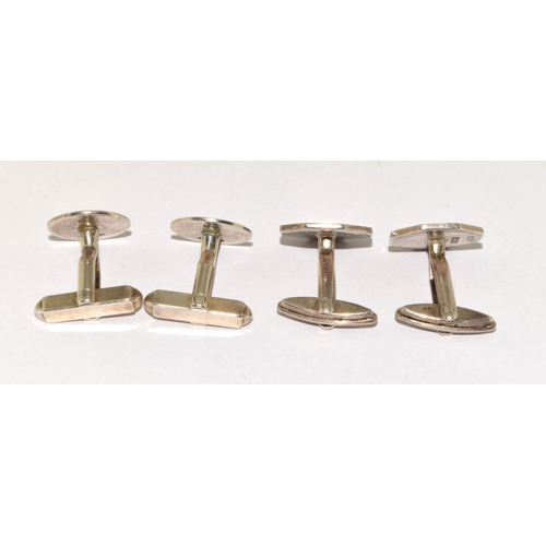 462 - 4 x 925 silver cuff link sets