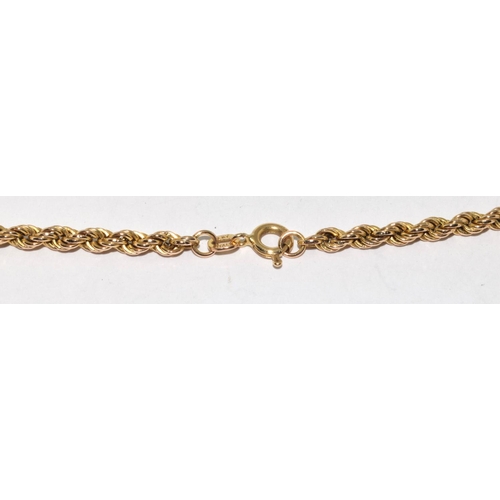 417 - 9ct gold rope twist necklace 7.5g