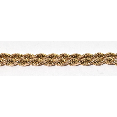 417 - 9ct gold rope twist necklace 7.5g