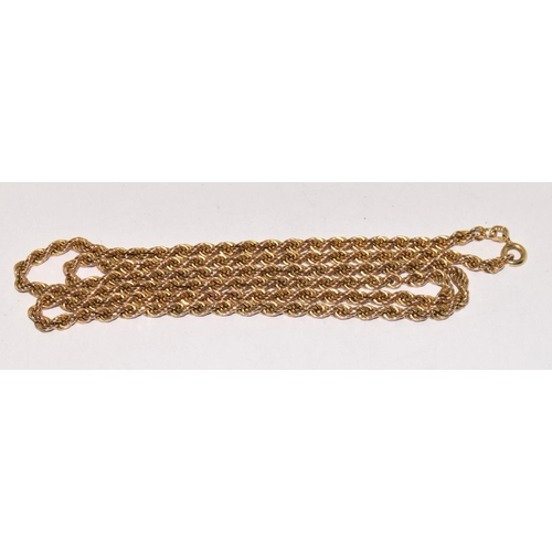 417 - 9ct gold rope twist necklace 7.5g