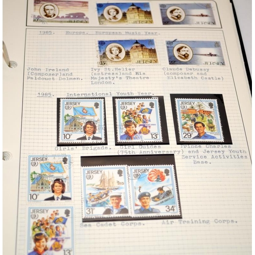 209 - Collection of stamp albums featuring Jersey, Gibraltar and the Isle of Man. Well presented over 4 al... 