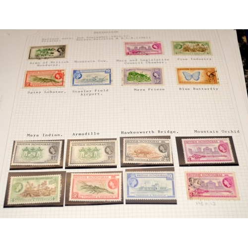 211 - Five albums of stamps as issued by GB overseas territories and Crown Dependencies including Falkland... 