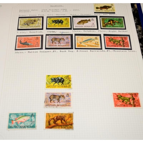 211 - Five albums of stamps as issued by GB overseas territories and Crown Dependencies including Falkland... 