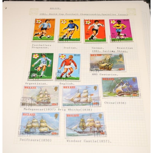 211 - Five albums of stamps as issued by GB overseas territories and Crown Dependencies including Falkland... 