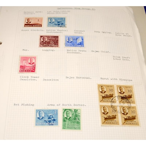 211 - Five albums of stamps as issued by GB overseas territories and Crown Dependencies including Falkland... 