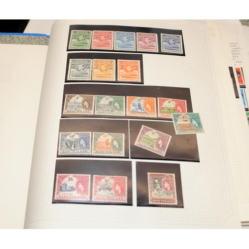 212 - Five albums of stamps as issued by GB overseas territories and Crown Dependencies including New Hebr... 