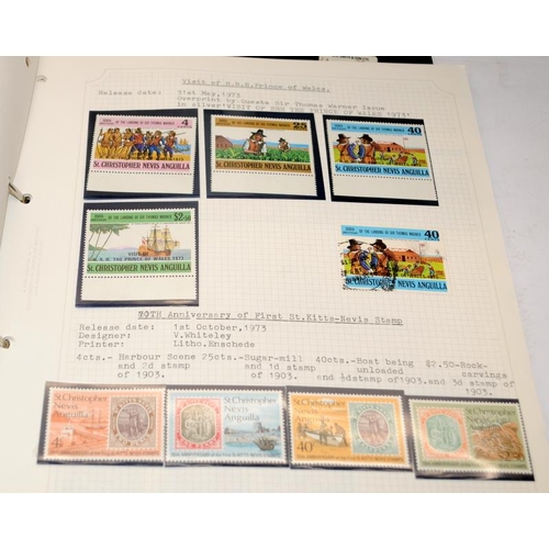 212 - Five albums of stamps as issued by GB overseas territories and Crown Dependencies including New Hebr... 