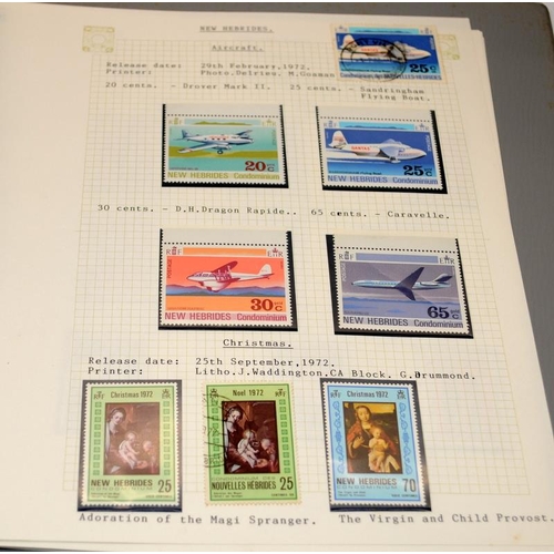 212 - Five albums of stamps as issued by GB overseas territories and Crown Dependencies including New Hebr... 