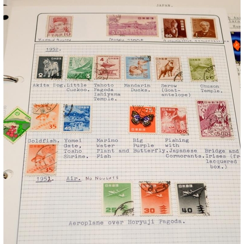 213 - 5 stamp albums mainly relating to issues from the Asian continent to include Japan, China, Singapore... 