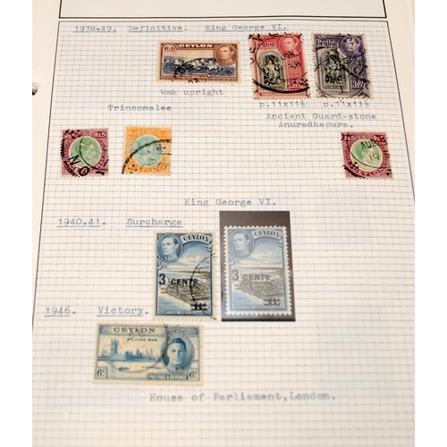 214 - 6 stamp albums mainly relating to issues from the Asian continent to include Ceylon, Vietnam, Indone... 