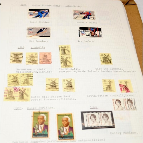 215 - 4 albums containing a collection of stamps issued by USA and Canada. All well presented