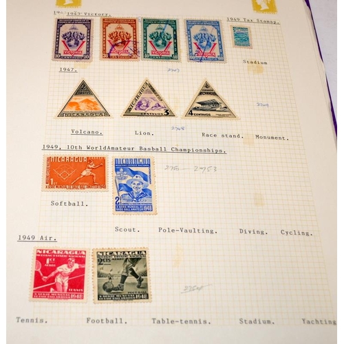 216 - A collection of stamps as issued by Central and south American countries including Venezuela, Nicara... 