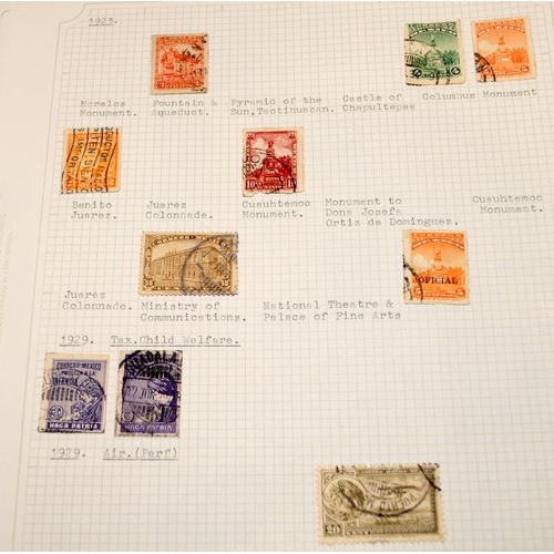 216 - A collection of stamps as issued by Central and south American countries including Venezuela, Nicara... 