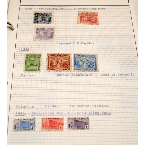 216 - A collection of stamps as issued by Central and south American countries including Venezuela, Nicara... 