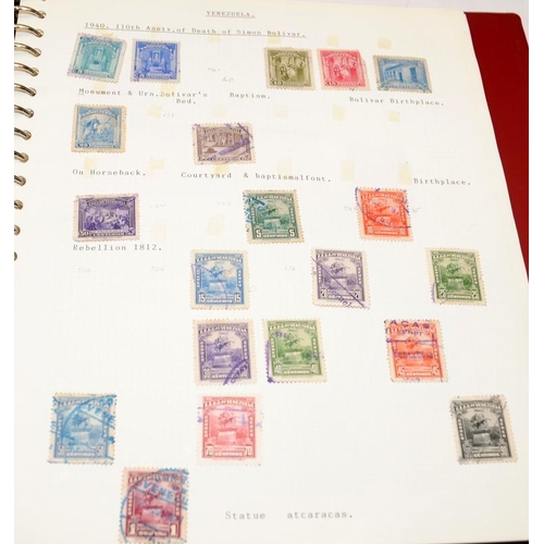 216 - A collection of stamps as issued by Central and south American countries including Venezuela, Nicara... 