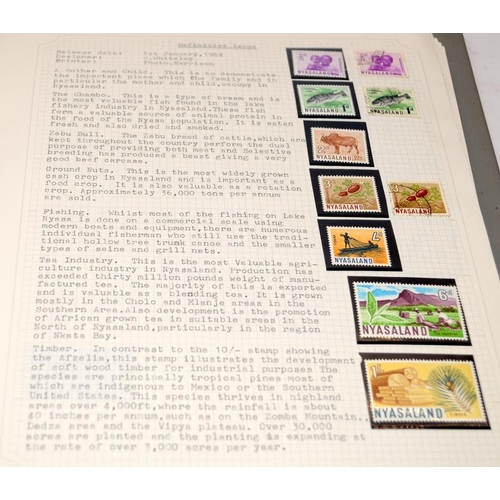 219 - Collection of postage stamps, mainly issued by countries from the African continent. 8 albums in tot... 