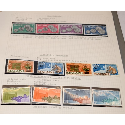 219 - Collection of postage stamps, mainly issued by countries from the African continent. 8 albums in tot... 