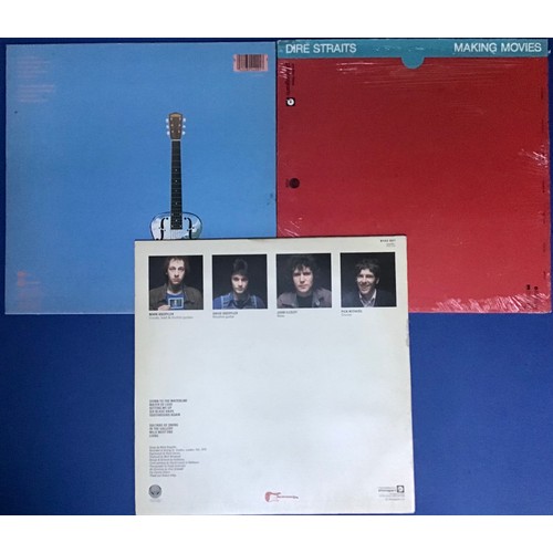 50 - 3 DIRE STRAITS VINYL LP RECORDS. Titles here include 2 uk releases ‘Brothers In Arms’ and their self... 