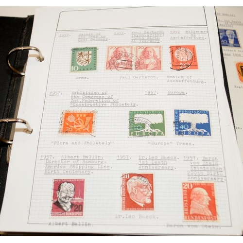 220 - Collection of stamps from East and West Germany, Austria and Switzerland contained within 6 albums a... 