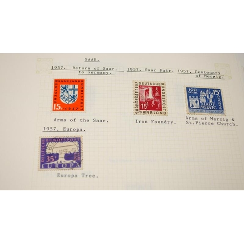 220 - Collection of stamps from East and West Germany, Austria and Switzerland contained within 6 albums a... 