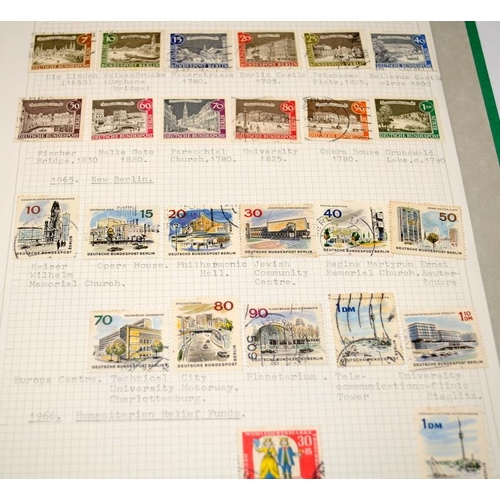 220 - Collection of stamps from East and West Germany, Austria and Switzerland contained within 6 albums a... 