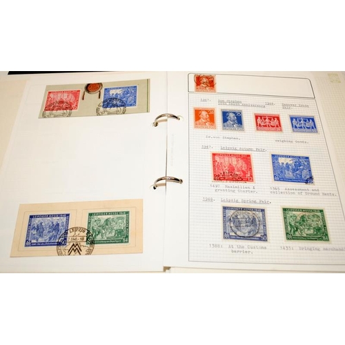 220 - Collection of stamps from East and West Germany, Austria and Switzerland contained within 6 albums a... 