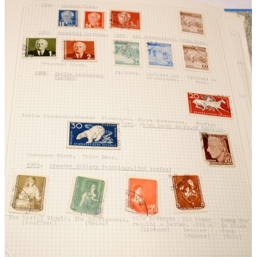 220 - Collection of stamps from East and West Germany, Austria and Switzerland contained within 6 albums a... 