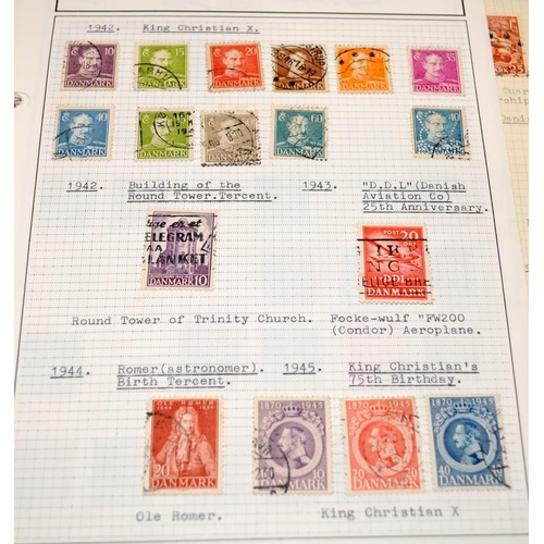 227 - Large collection of European stamps including Scandinavia and Mediterranean / Aegean Islands, 9 albu... 