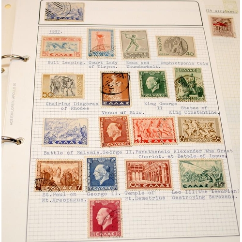 227 - Large collection of European stamps including Scandinavia and Mediterranean / Aegean Islands, 9 albu... 