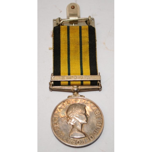 101 - Africa General service medal with Kenya Bar issued to 22945043 Pte. G. Barge - Devon Regt. Lot also ... 