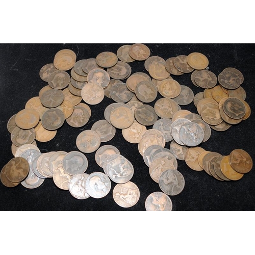 175 - Collection of Edwardian coins, mostly pennies. Approx 1kg