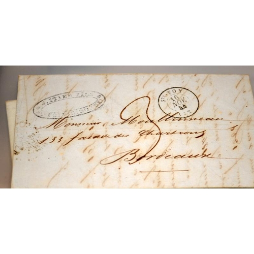 228 - Album of early 19thC letters with postmarks dated between 1830 and 1850