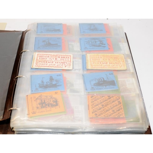 231 - Large album containing Royal Mail stamp booklets including early 20thC examples c/w a number of Jers... 