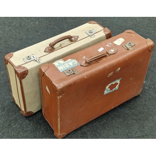 250 - Two vintage suitcases.