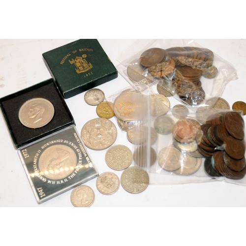 166 - Collection of mostly GB coins to include a sterling silver Crown with certificate and case