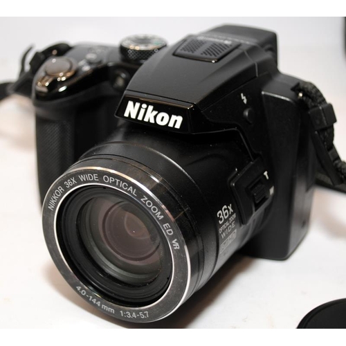 236 - Nikon Coolpix P500 12.1MP superzoom digital camera, c/w user guide, 2 x battery, mains charger cable... 